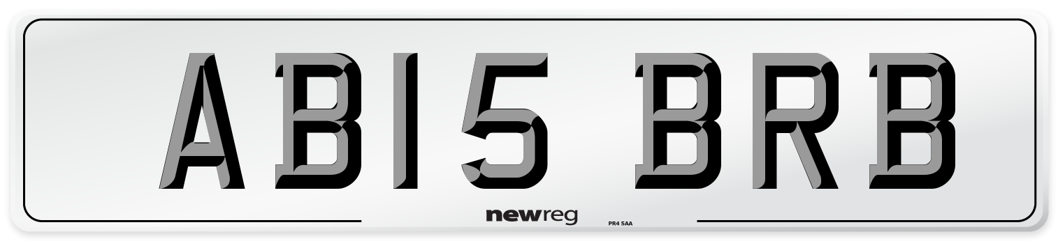 AB15 BRB Number Plate from New Reg